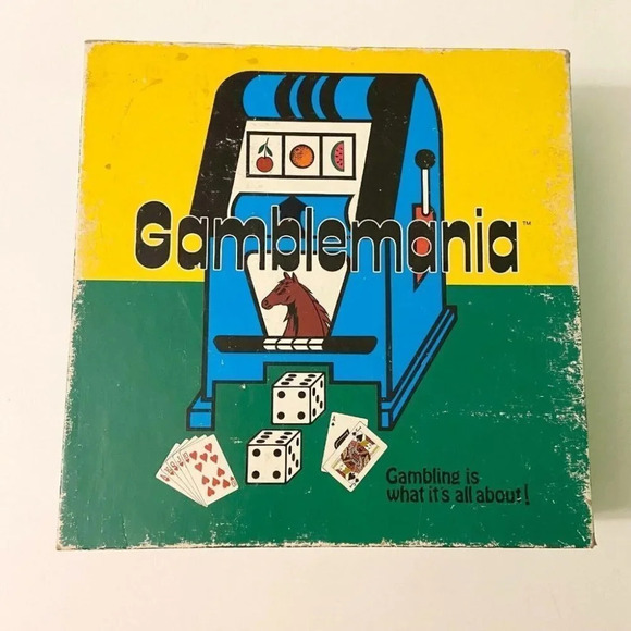 Vintage 1987 Gamblemania Board Game Aube and  Khacho Gambling Game Complete - Picture 1 of 12